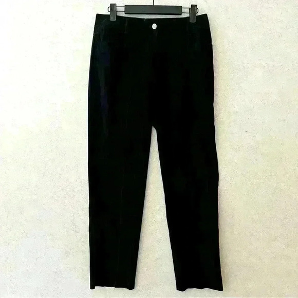 J. McLAUGHLIN 2 WOMENS BLACK STRETCH CAREER TEACHER CASUAL POCKETS BUTTON PANTS - Picture 1 of 9